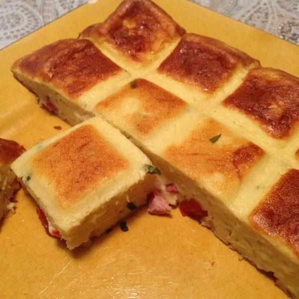 Gâteau salé avec des restes de pain 