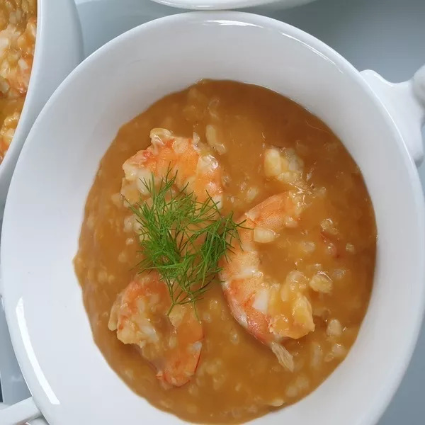 Risotto de crevettes à la bisque de homard