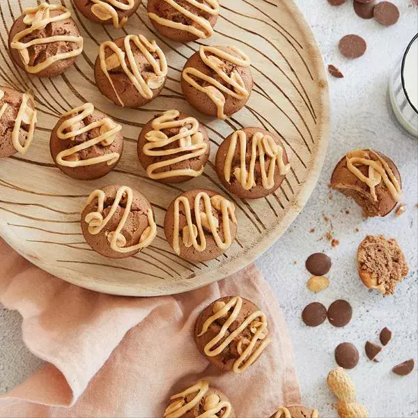 Muffins au beurre de cacahuètes