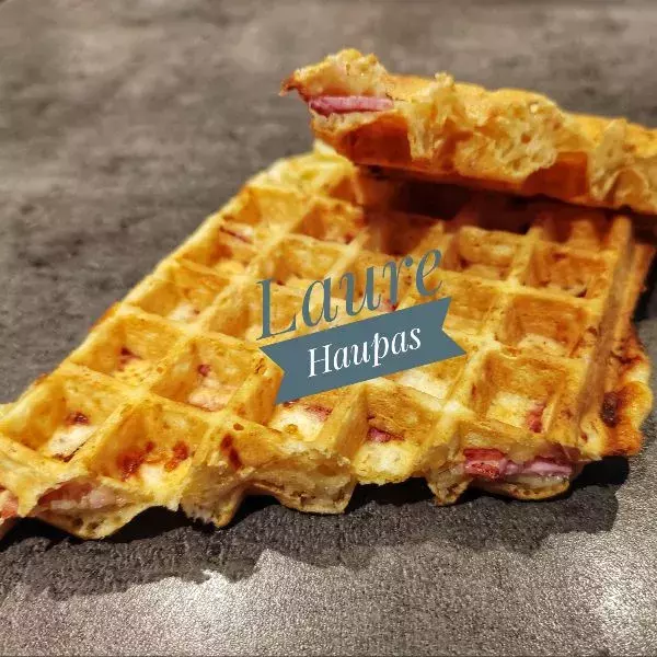 Gaufres croustillantes jambon fromage