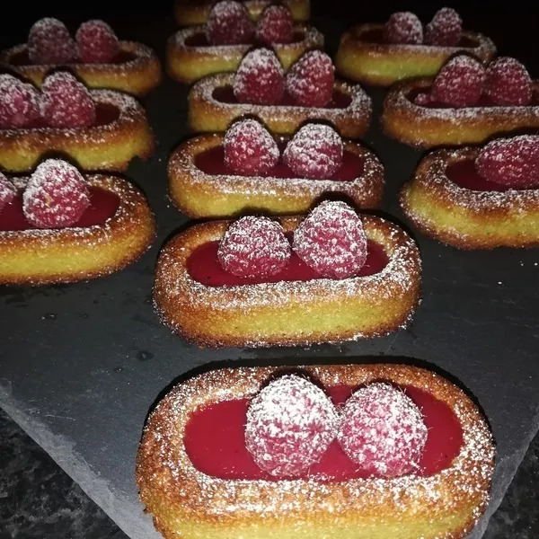 Financiers pistache framboise