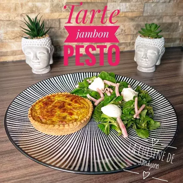 Tarte jambon pesto