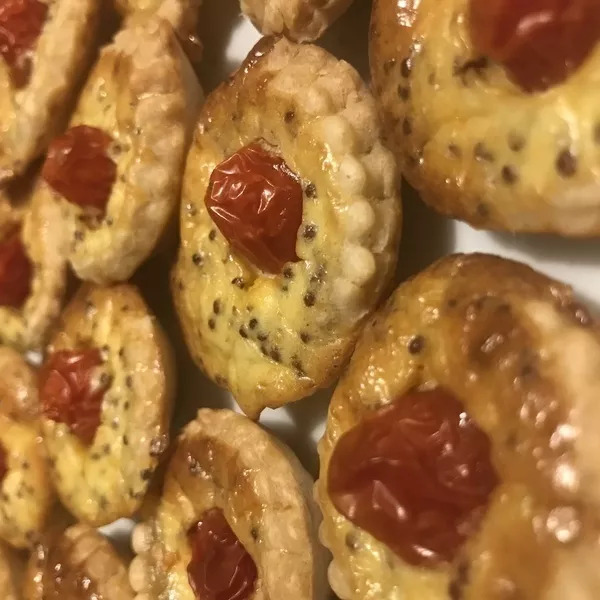 Mini tartelettes moutarde tomates cerises