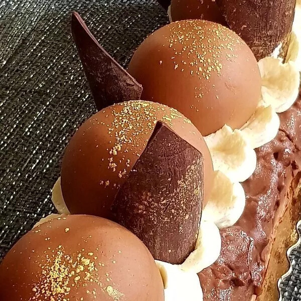 Bûche Boules de Noël aux Trois Chocolats !