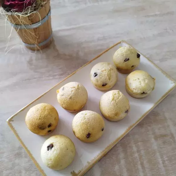 Mini-muffins aux blancs d'oeufs et pépites de chocolat 