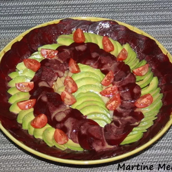 Salade de betteraves rouges et avocats