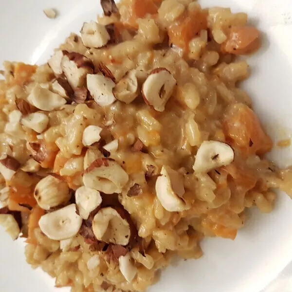 Risotto a la courge et noisettes