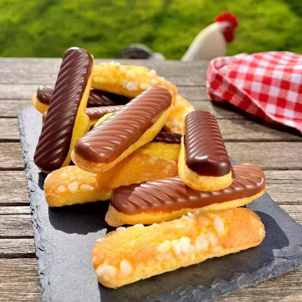 Madeleines longues au chocolat