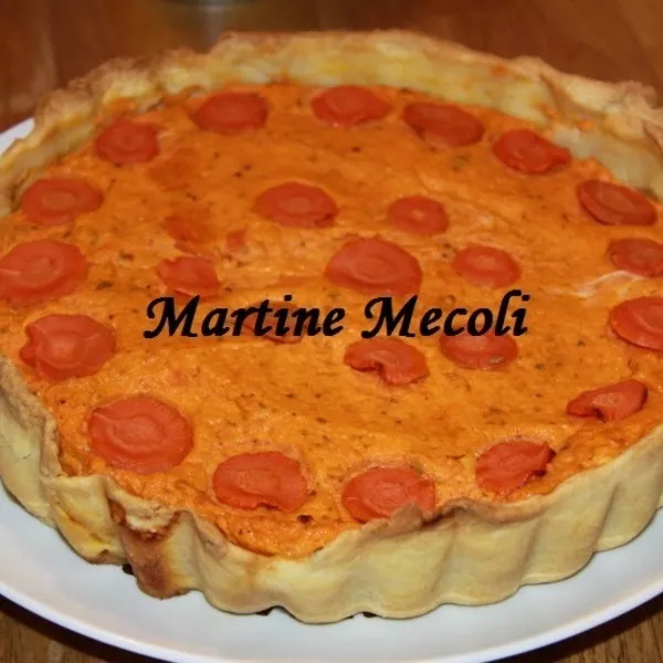 Tarte aux carottes et à la fourme d'Ambert 