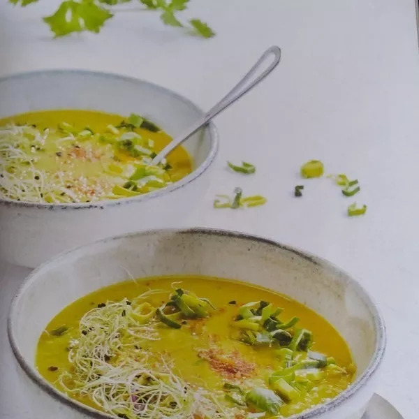 Soupe de poireaux à l’indienne 