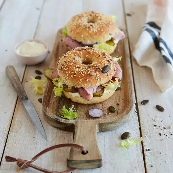 Bagels jambon cornichons