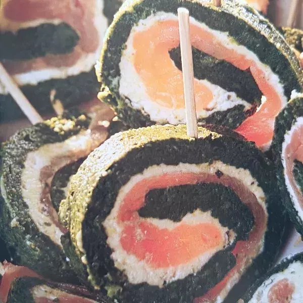Roulé aux épinards et au saumon de FLO