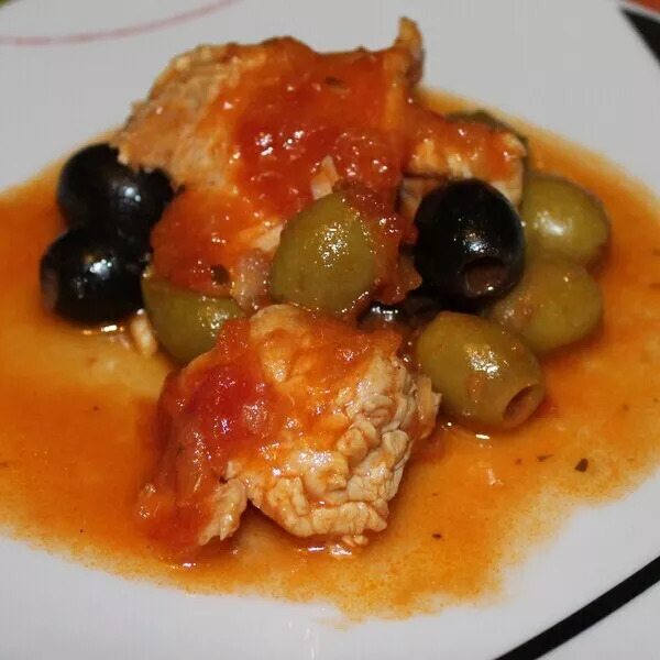 Poulet aux olives