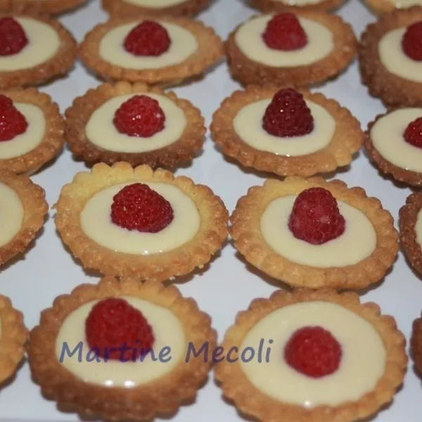 Mini tartelettes vanille framboises sans cook'in