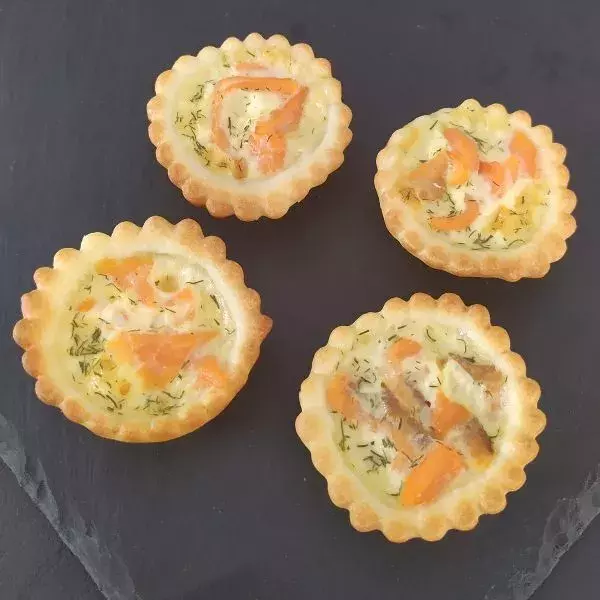 Tartelettes à la truite fumée