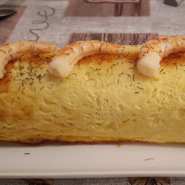 Bûche de poisson et crevettes