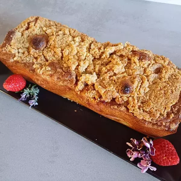 Crumb' cake fraise- rhubarbe