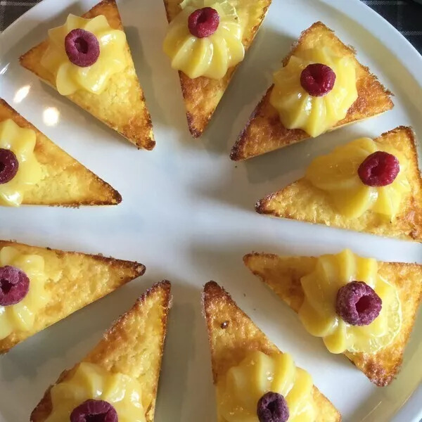 Triangles citron avec crème d'après la recette GD sans robot