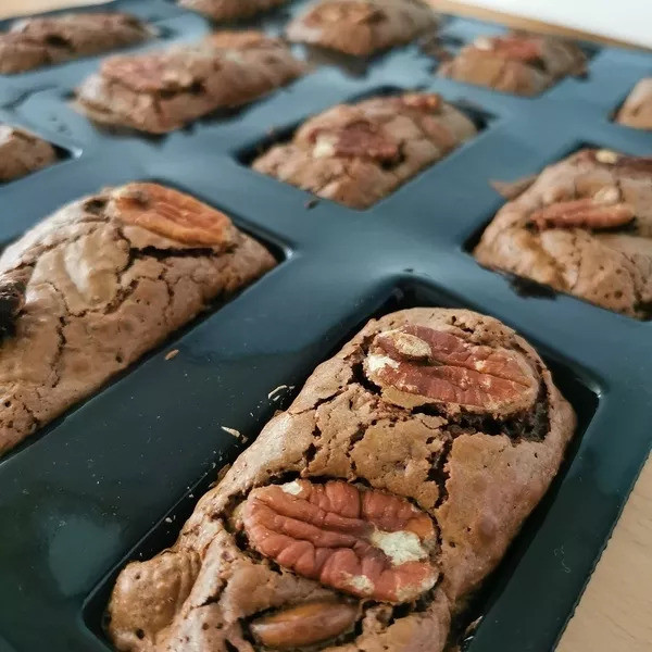 Brownies aux noix de pécan cœur coulant