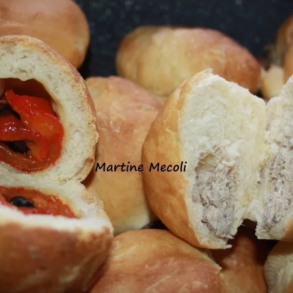 Beignets salés et farcis cuits au four