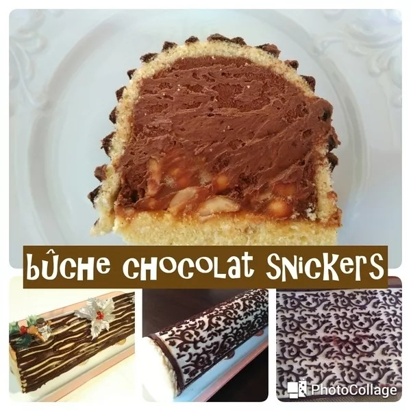 Bûche chocolat snickers