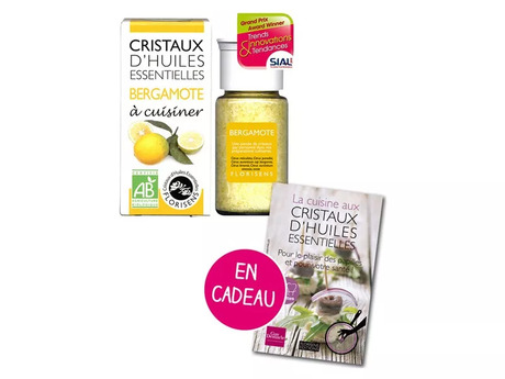 Cristaux d'huiles essentielles Bergamote + livre offert