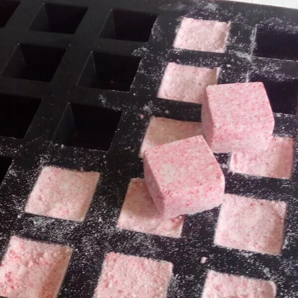 mini cubes effervescents pour le bain