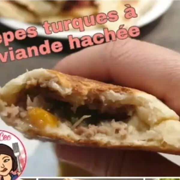 Crêpes turques à la viande hachée ou Gözlemes