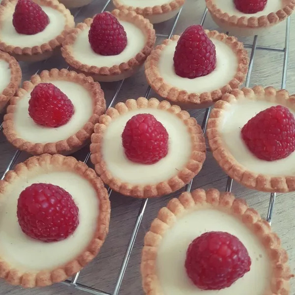 Petite tartelette chocolat blanc framboise