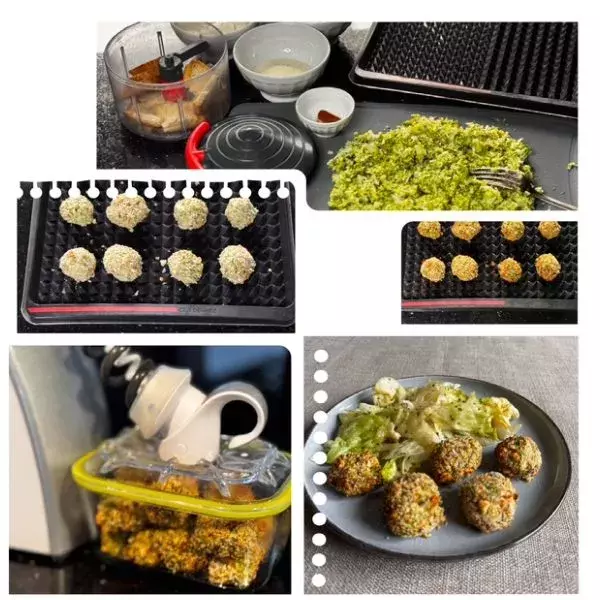 Croquettes de brocolis, coeur ricotta