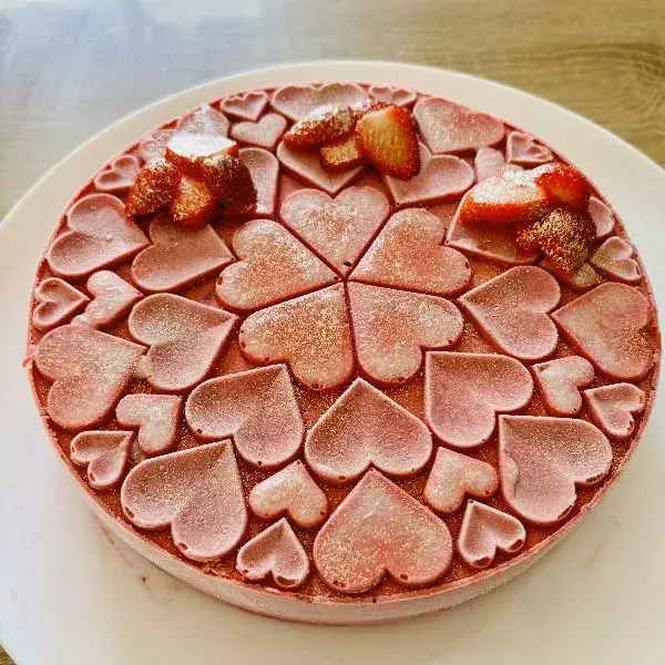 Entremet fraise insert citron