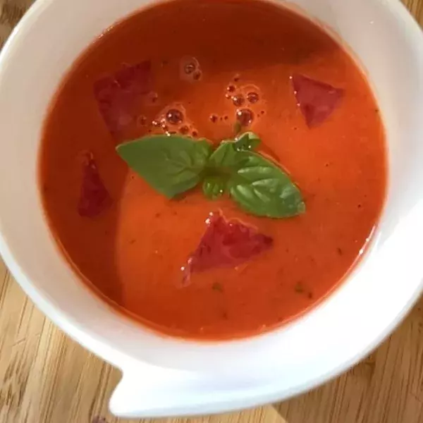 GASPACHO TOMATES  PASTEQUE BASILIC