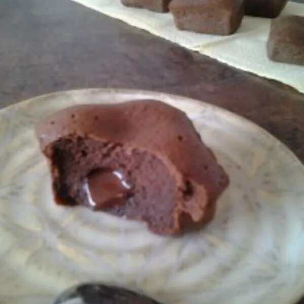 Fondant coulant au chocolat (pour 10 écrins)