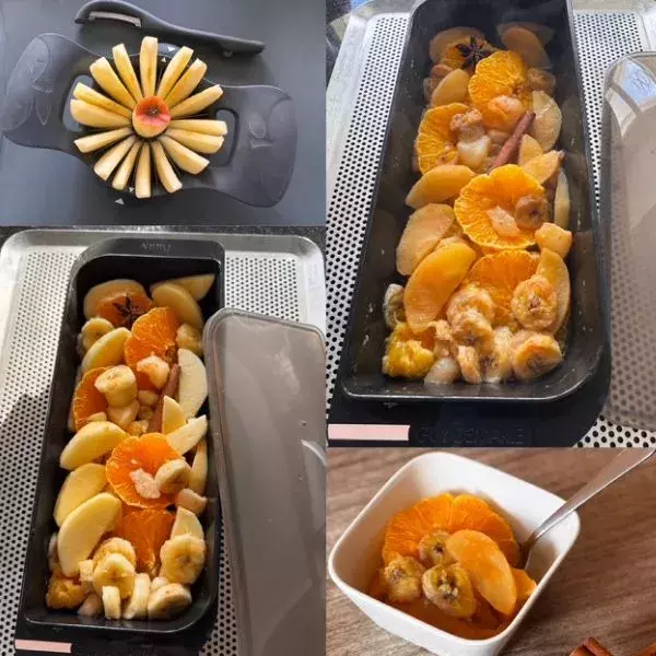 Papillote de fruits épicés