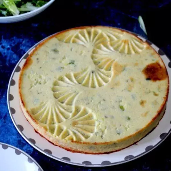 Quiche de polenta aux courgettes et son cœur de chorizo fondant