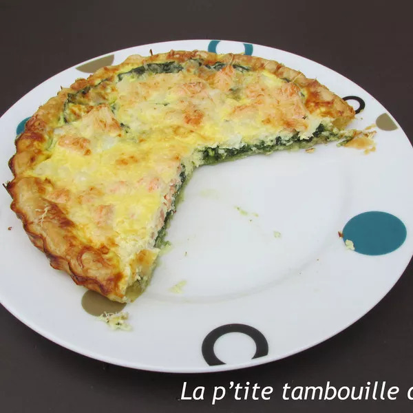 Tarte saumon cabillaud épinards