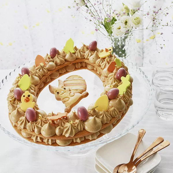 Couronne de Pâques au praliné