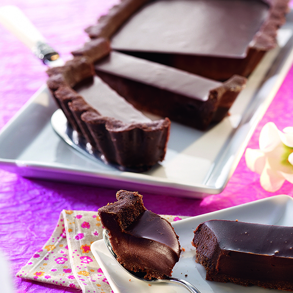 Tarte express aux 2 chocolats