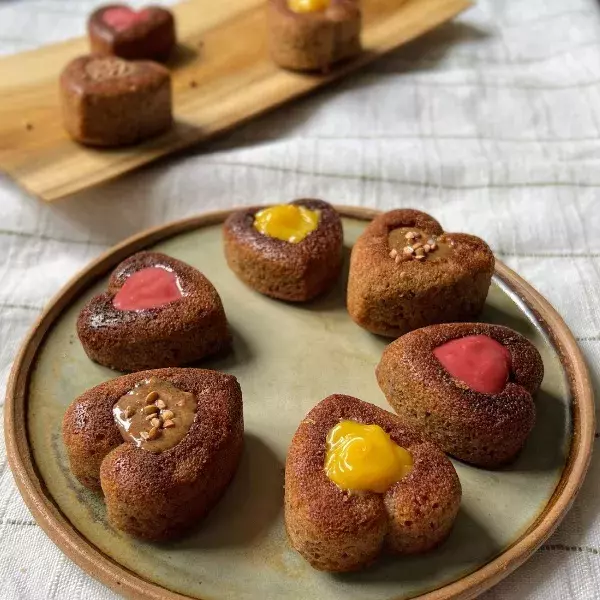Financiers sarrasin coeur fruité