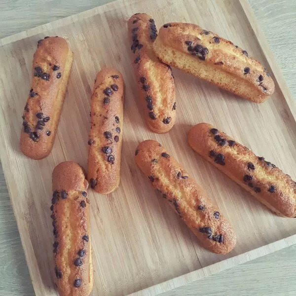 Longues madeleine pépites de chocolat 