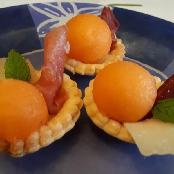 tartelettes d'été jambon melon