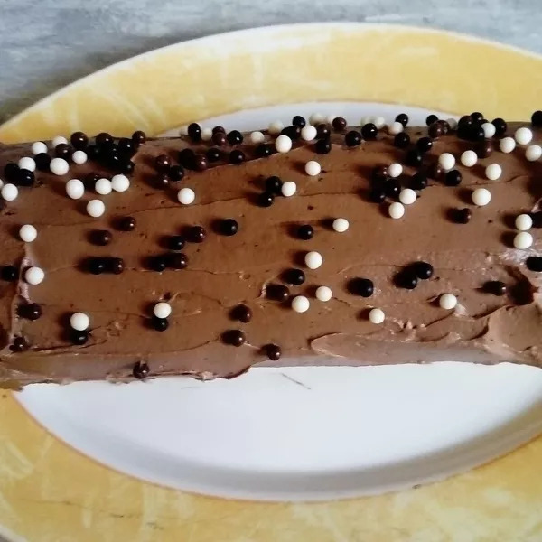 Bûche roulée tout chocolat