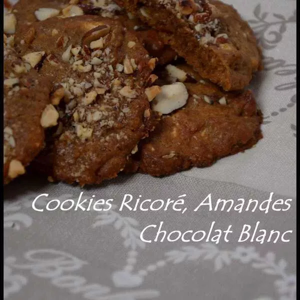 Cookies amandes, chocolat blanc, ricoré