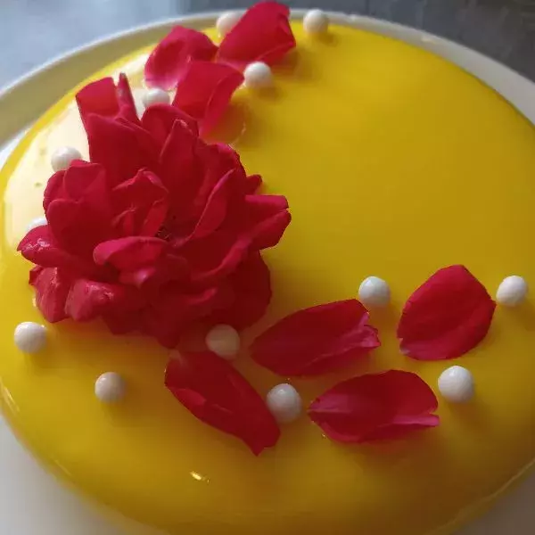 Entremet vanille au rhum ambré et ananas