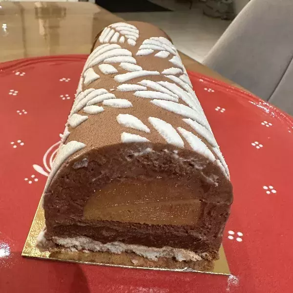 Bûche fleur Chocolat Caramel