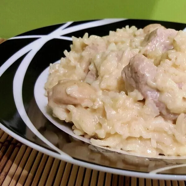 Risotto de porc à la moutarde