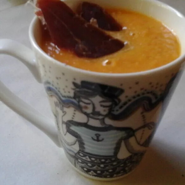 gaspacho de melon et jambon de Bayonne 