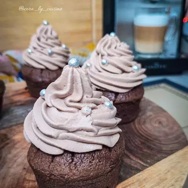 Cupcakes de Noël tout chocolat