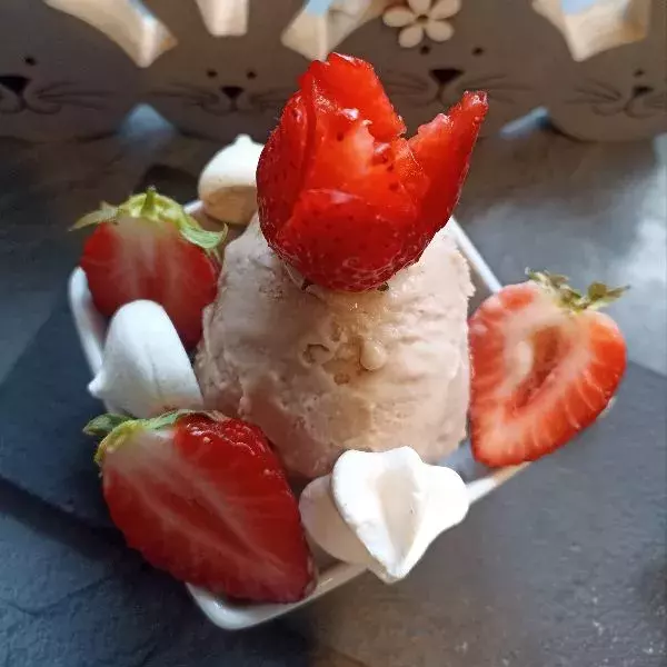 Crème glacée fraises