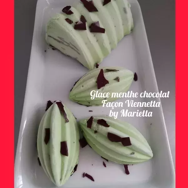 Glace  Menthe Chocolat façon Viennetta